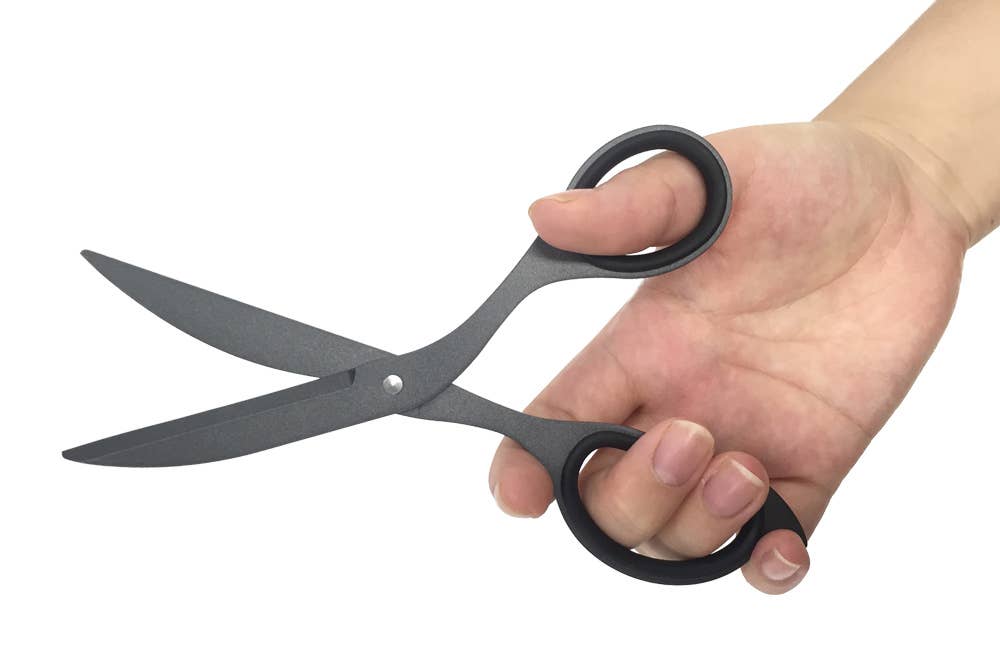 NAKABAYASHI Stationery - Wholesale Scissors - Hikigiri Slim Scissors for Delicate Cutting Dark Gray1