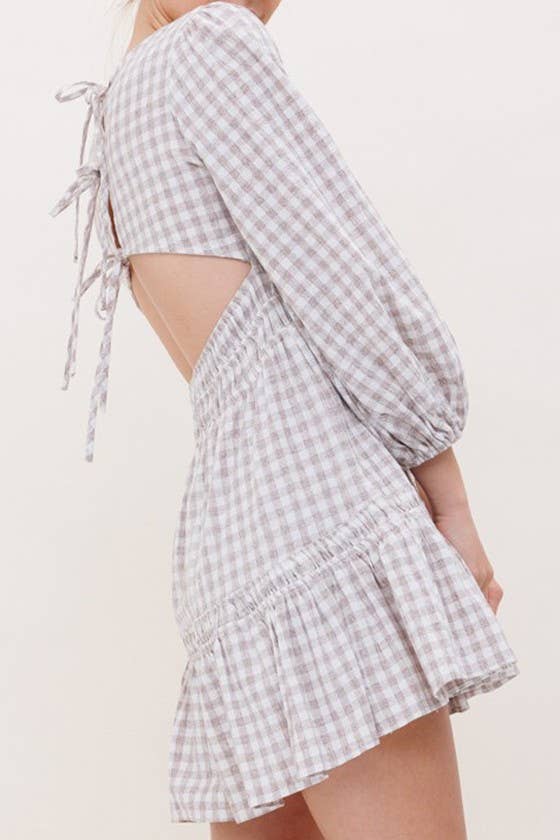 Hersy - Wholesale Dress - Women's - THE GINGHAM GARDEN DRESS - HD004016