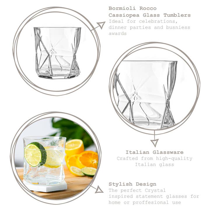 Rinkit Pty Ltd - Wholesale Cocktail/liquor glass - Cassiopea Whisky Tumbler - 330ml - Clear4