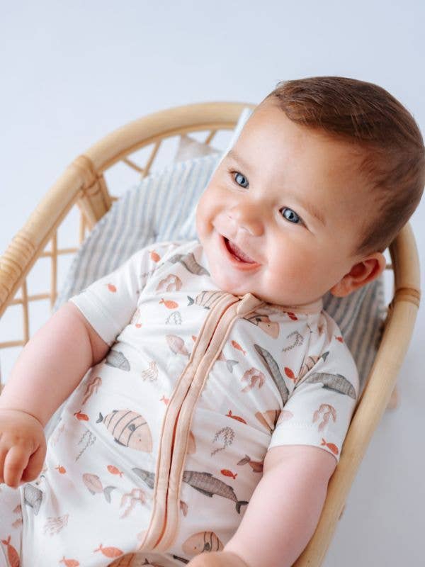 Lilulila – Großhandel Strampler – Baby – Fisch Kurzer Zippy Strampler