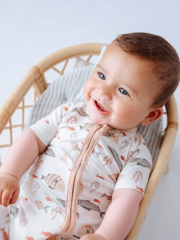 Macacão Curto Zippy Peixe por atacado de Lilulila