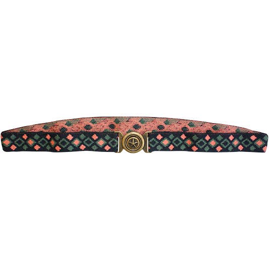 Mini Marine Belt with Salmon and Green Diamonds for wholesale by Lara Moti