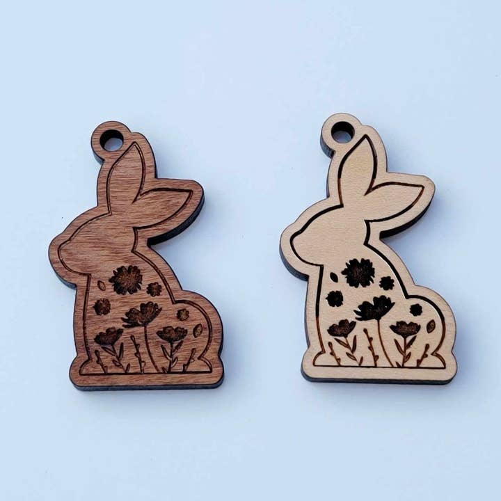 Key Tag - Floral Rabbit for wholesale by OllieBug Tot Shop