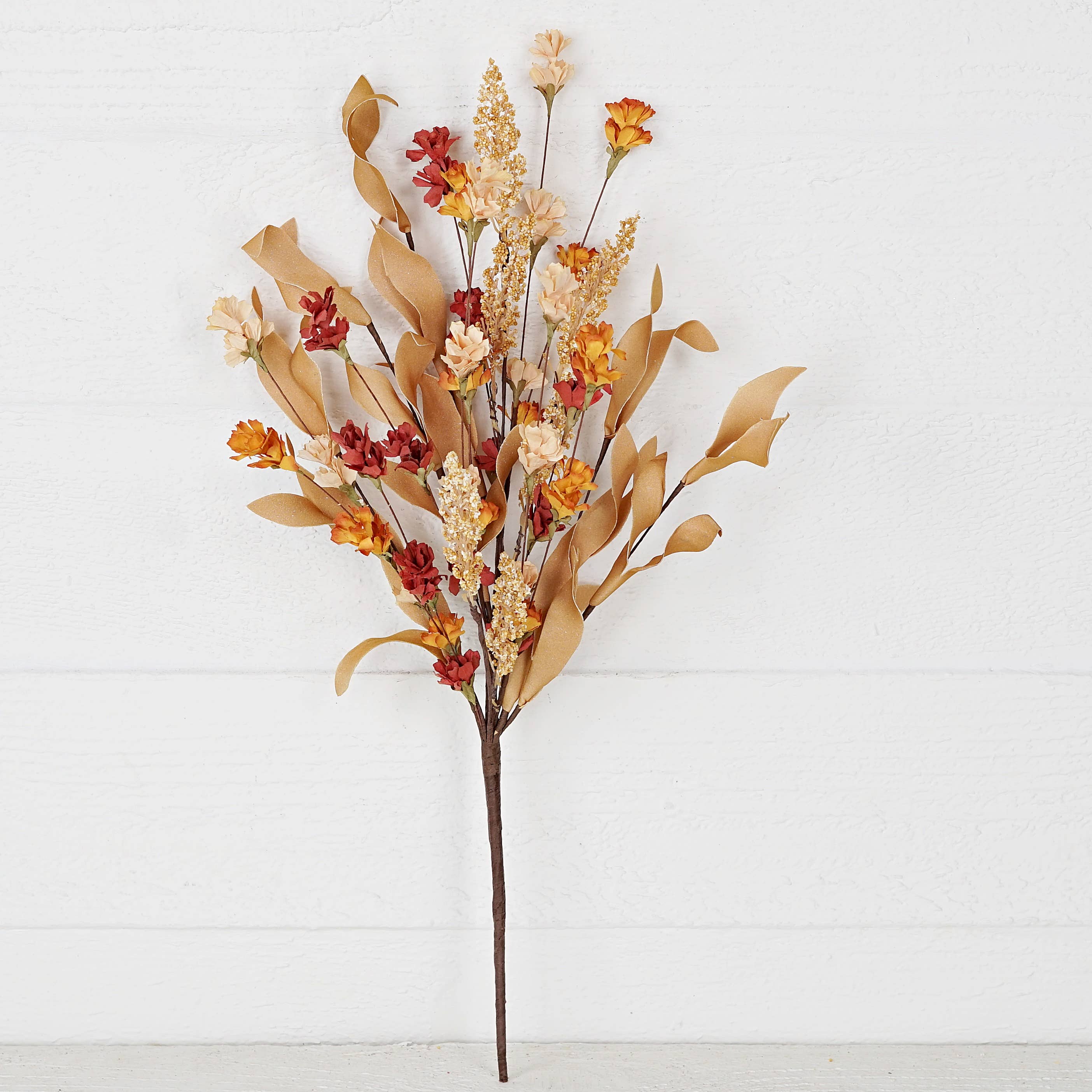 Impressive Enterprises, Inc. - Wholesale Artificial Flowers - 31618-18in Bush-Cluster wild flowers with leaves and heather0