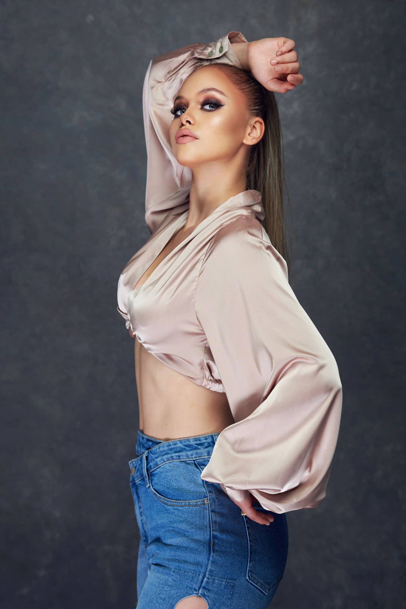 WFFS - Wholesale Blouse - Women's - Satin Crop Top11
