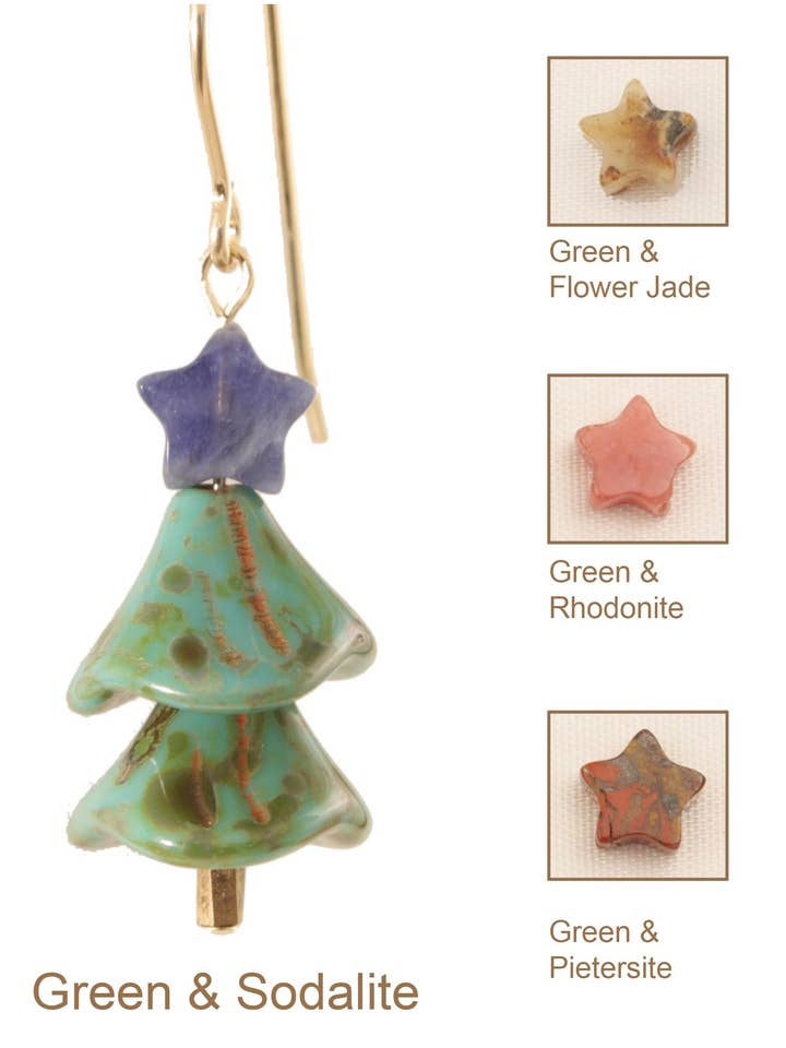 Boucles d'oreilles Artful Arbor Sapin de Noël - Goldfilled 14 Kt pour la vente par Ardent Designs