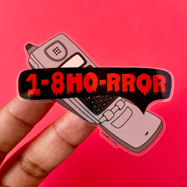1-8HO-RROR - Autocolante Retro Temático de Horror em Vinil Transparente por atacado de Siyo Boutique
