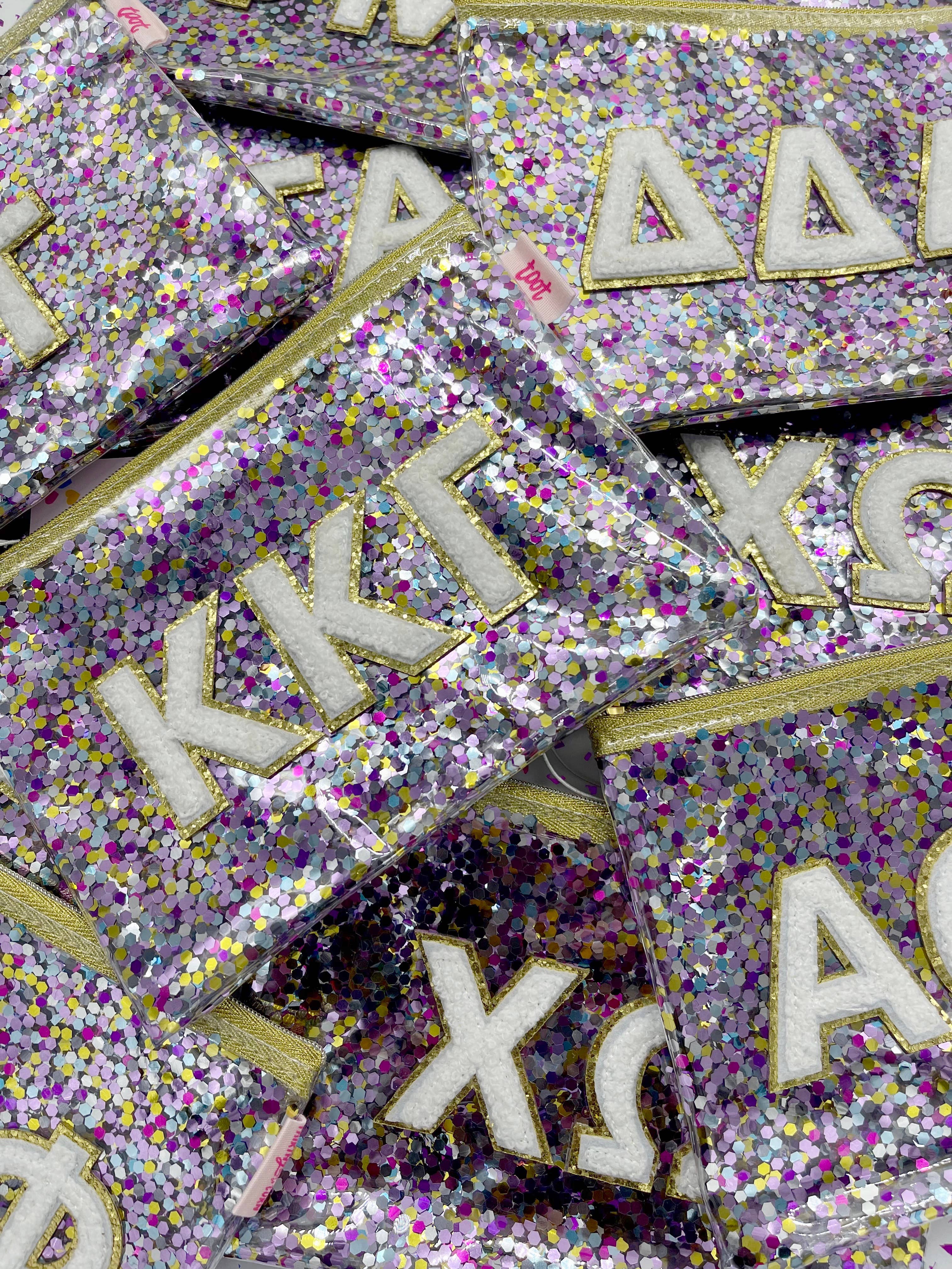 Sarahndipity Shop - Vente Écusson - Écusson autocollant en forme de lettre grecque en chenille/sequins9