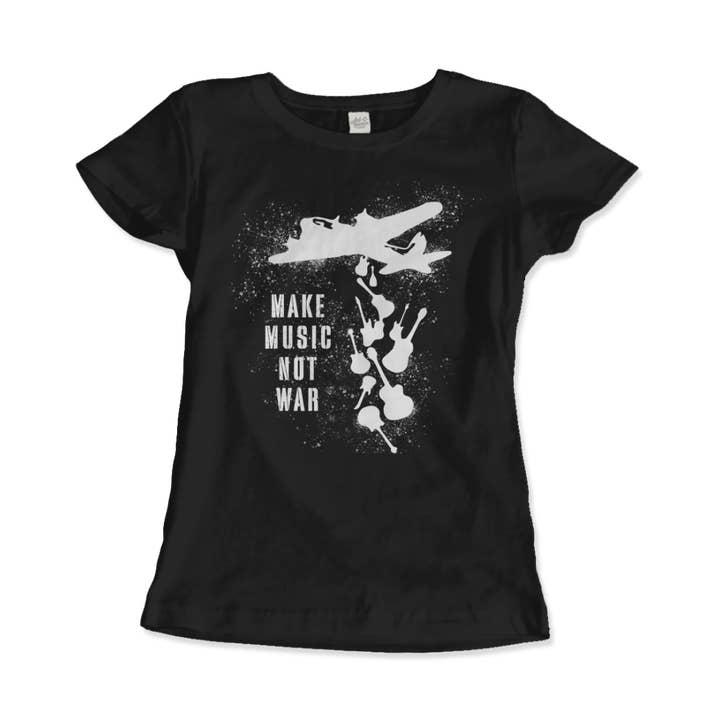Art-O-Rama Shop - Wholesale Screen Printed T-Shirt - Unisex - Banksy Make Music Not War Street Art T-Shirt5