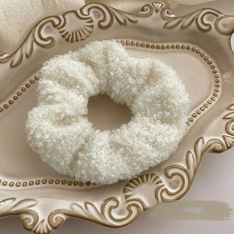AK Brand – wholesale Scrunchie - Women’s – Cream and White Colored Scrunchy Variety4