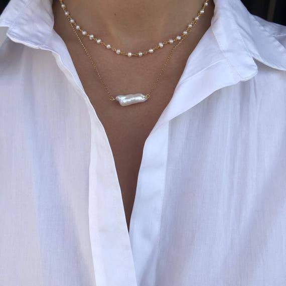 Christina Christi - Wholesale Pendant/Charm Necklace - Pearl Jewellery, Rosario Necklace, White Necklaces, Women3