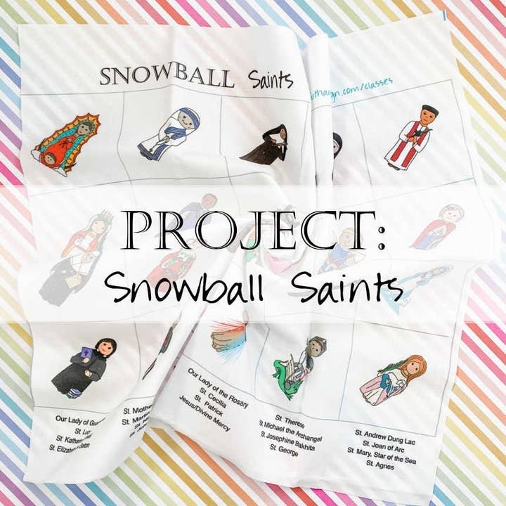 Quilt Pattern + Fabric: Snowball Saints for wholesale by Faith and Fabric