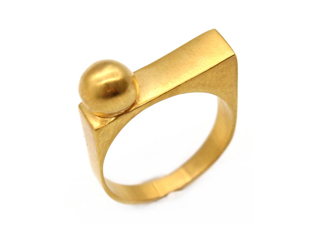 NOKIKE - Wholesale Cocktail/Statement Ring - Block geometric ring0