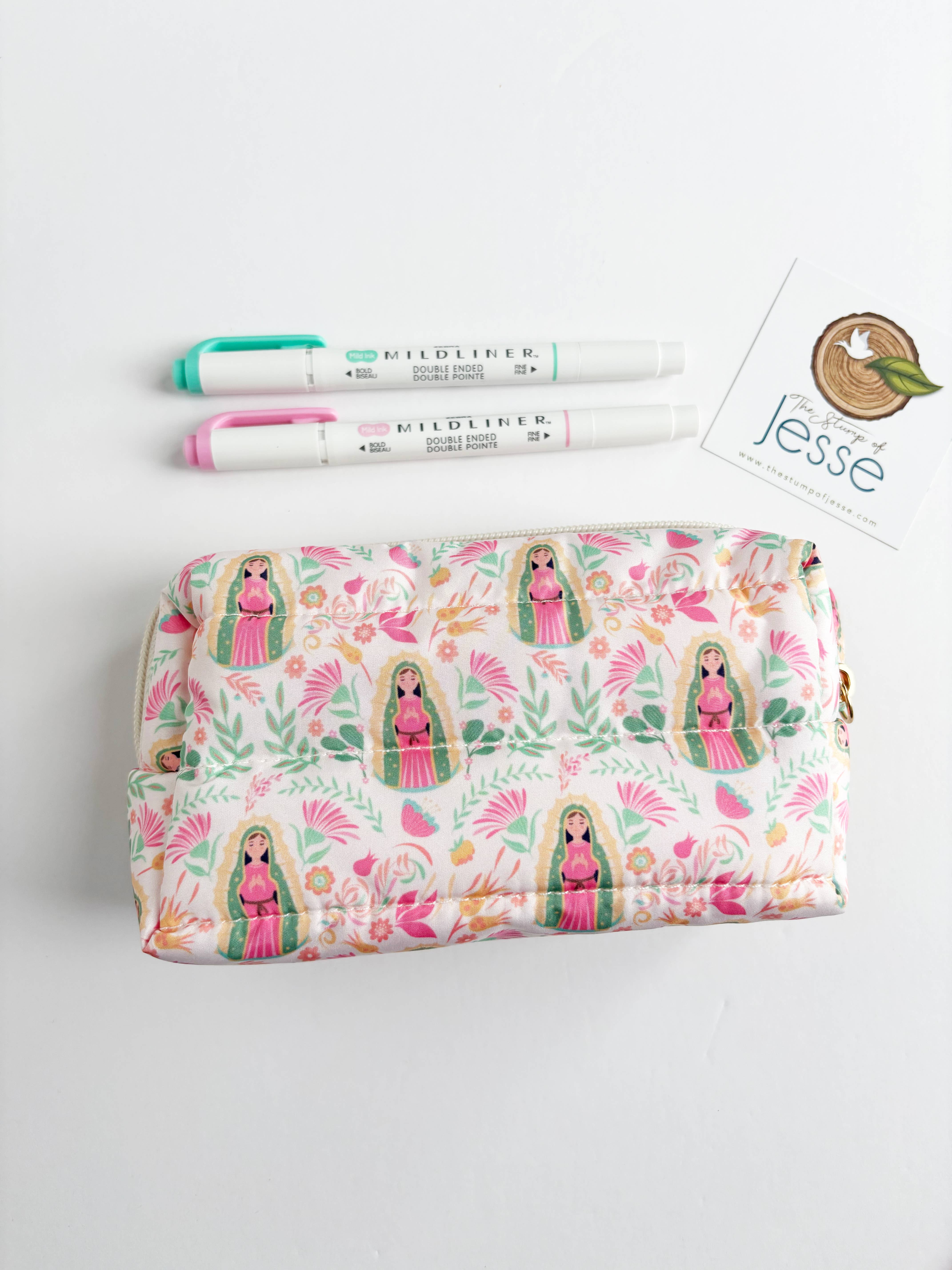 The Stump of Jesse - Wholesale Pouch - Women's - Our Lady of Guadalupe lightweight waterproof puffer pouch