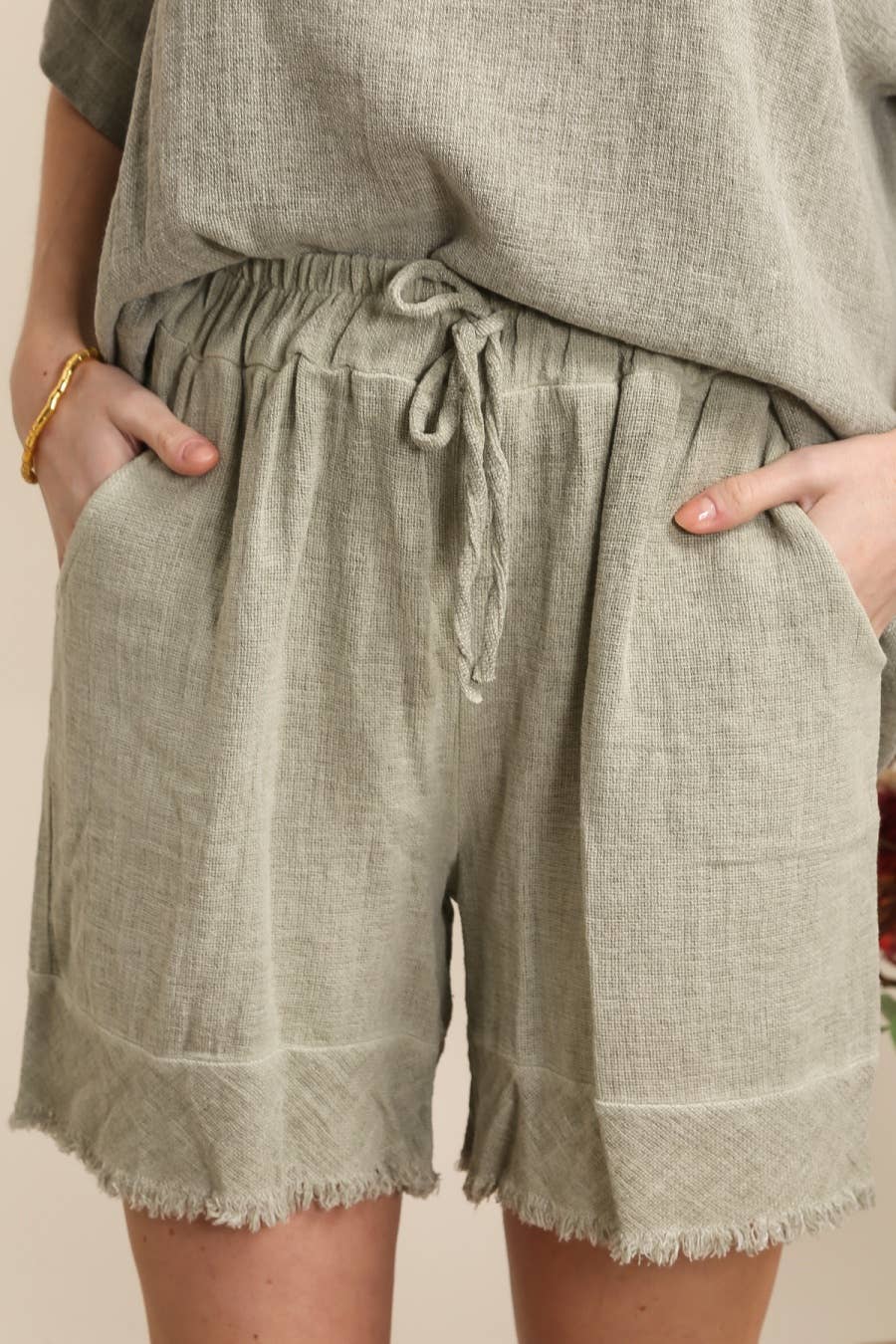 LÉA & LUC - Wholesale Shorts - Women's - Shorts in 50% cotton 50% linen REF. 1007831