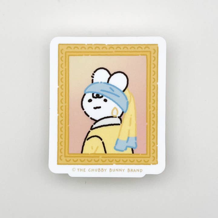 Girl with a Pearl Earring Vinyl Sticker for wholesale by The Chubby Bunny Brand