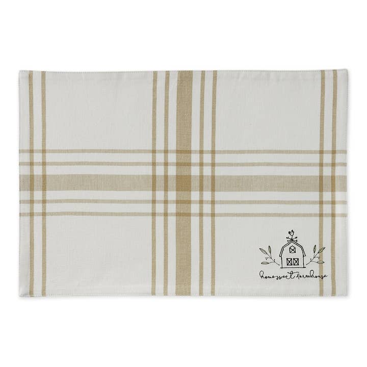 Home Sweet Farmhouse Embroidered Placemat for wholesale by Design Imports