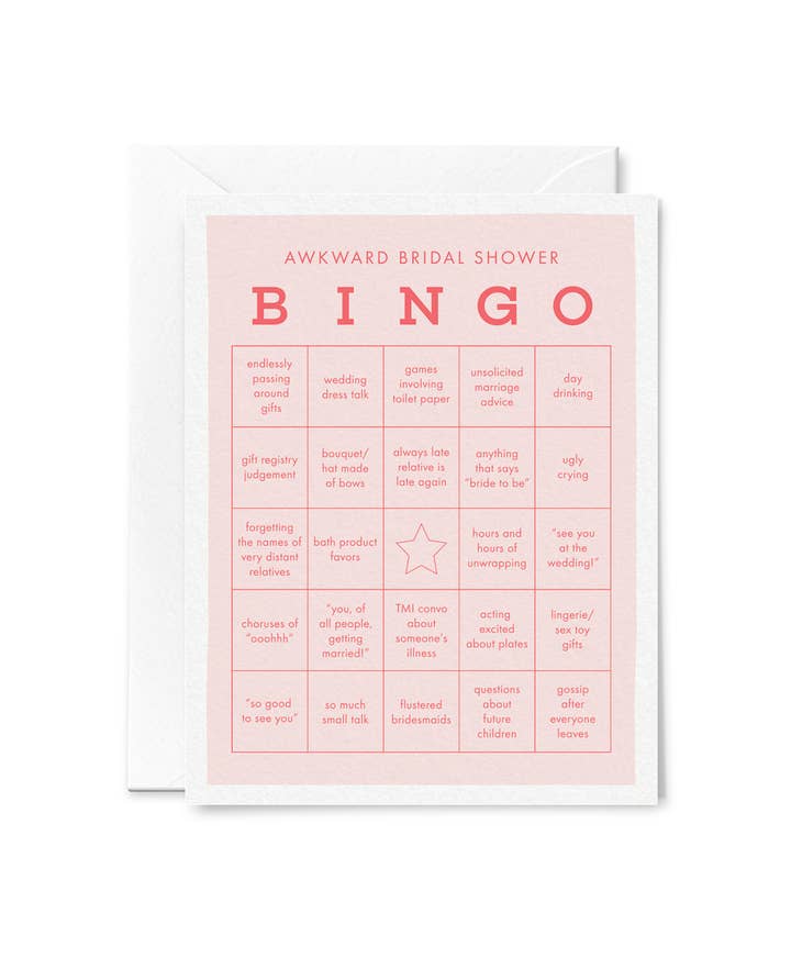 Tiny Hooray - Wholesale Bridal Shower Card - Bridal Shower Bingo Card0