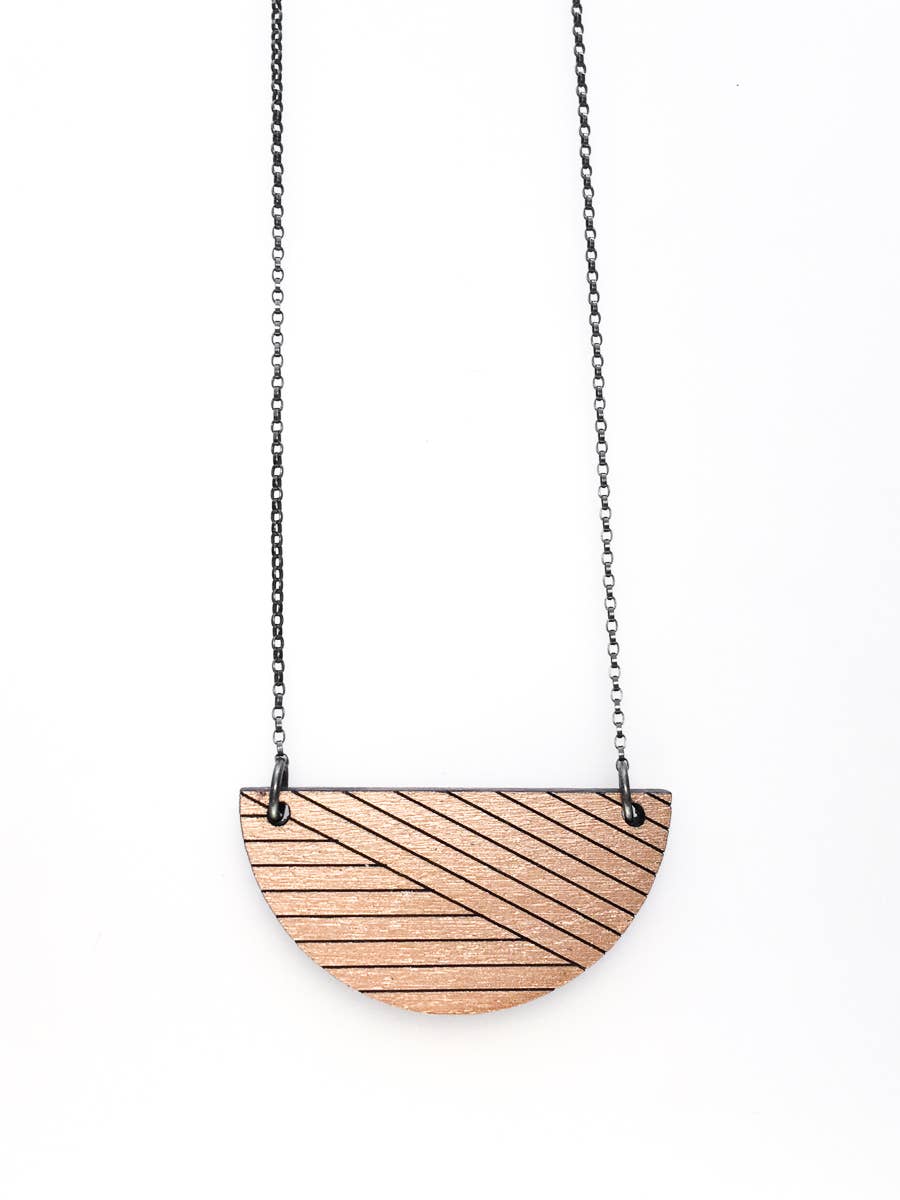 Bird of Virtue - Wholesale Pendant/Charm Necklace - Alta Necklace · Midcentury Geo Angled Stripes Simple Pendant2