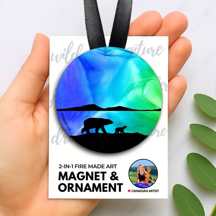 Into The Polar Night-2-In-1 Magnet/Ornament- Pack of 6 or 12 for wholesale by Fire-Made Art