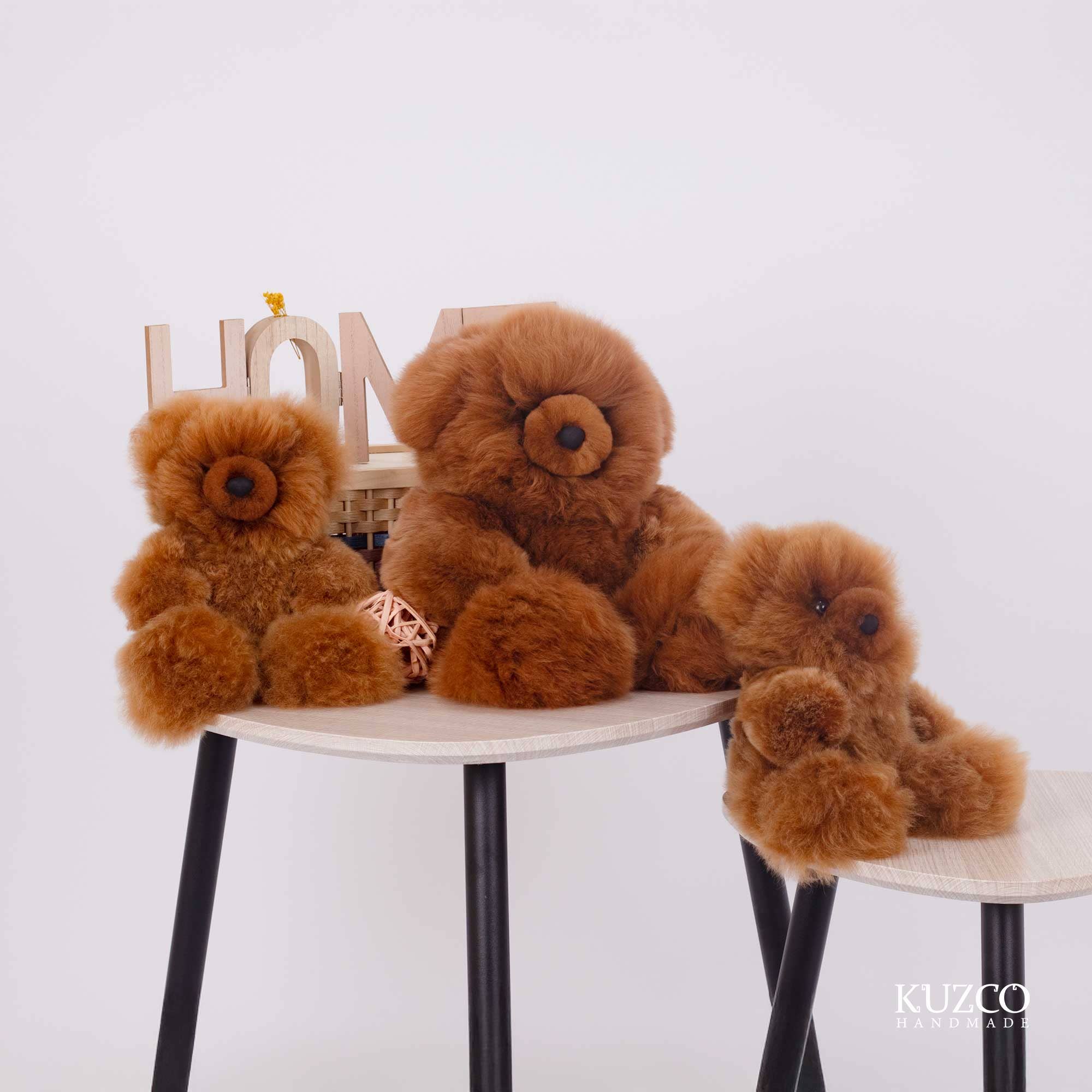 KuzcoHandmade - Wholesale Stuffed/Plush Toy - Kids & Baby - Handmade Baby Alpaca Teddy Bear – Soft Brown Plush Toy3