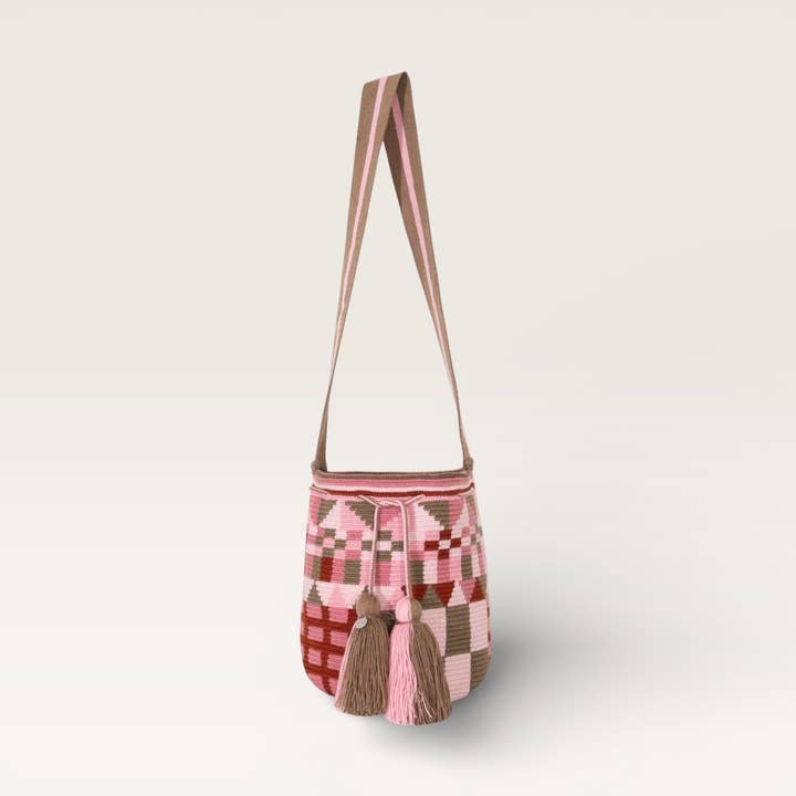Abstract crossbody bag L | Plum for wholesale by Guajii Design