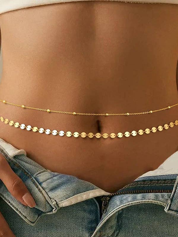 GOLD Chains Solid Color Waist Chain Accessories for wholesale on Faire1