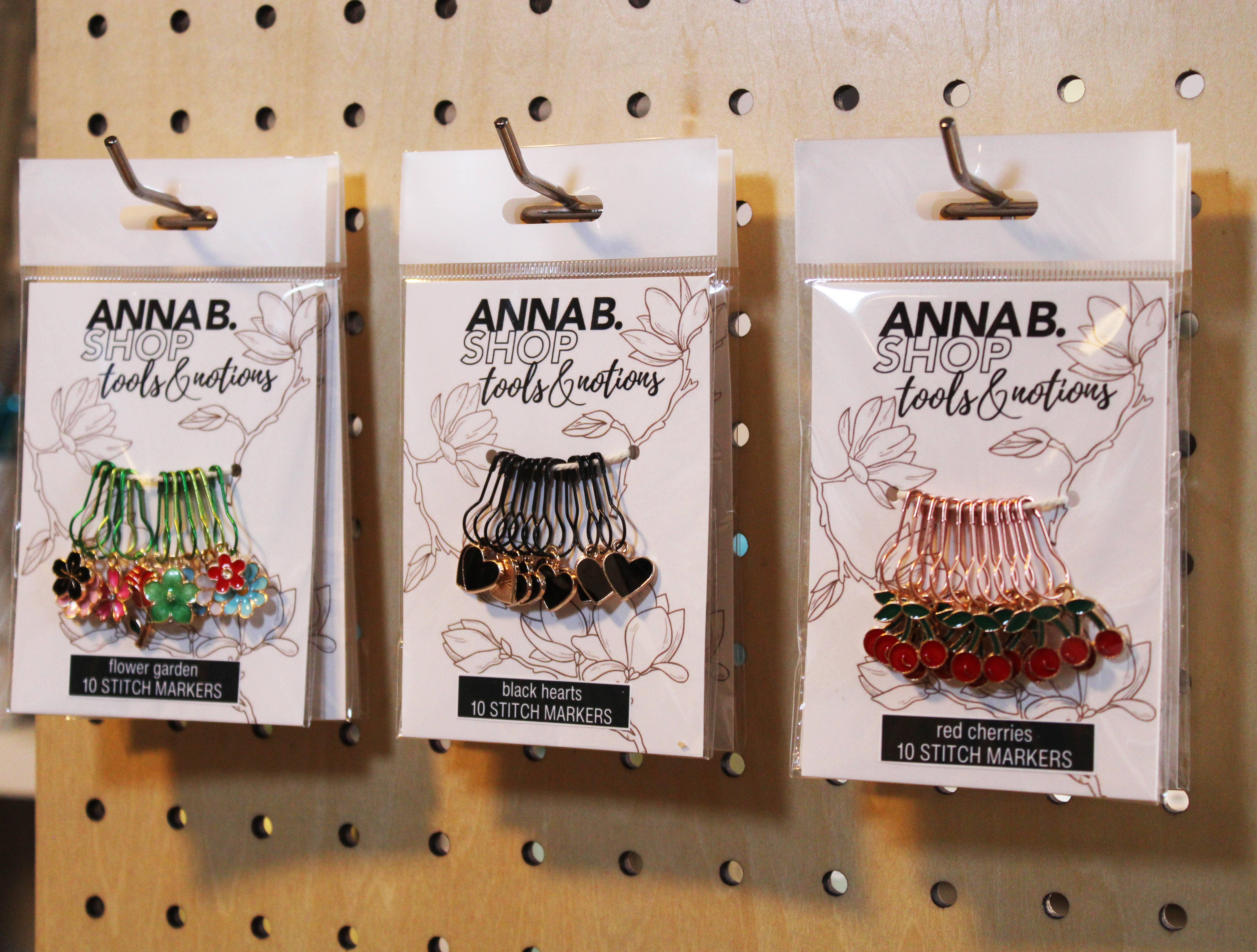 Anna B. Shop - Wholesale Knitting/Crochet Supplies - Black Hearts Stitch Markers, Crochet and Knit Tools4