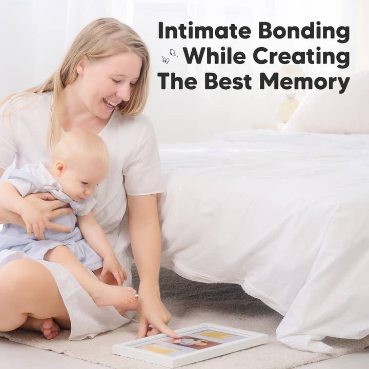 Alpine White KeaBabies Baby Handprint, Footprint Keepsake Duo Frame for wholesale on Faire7