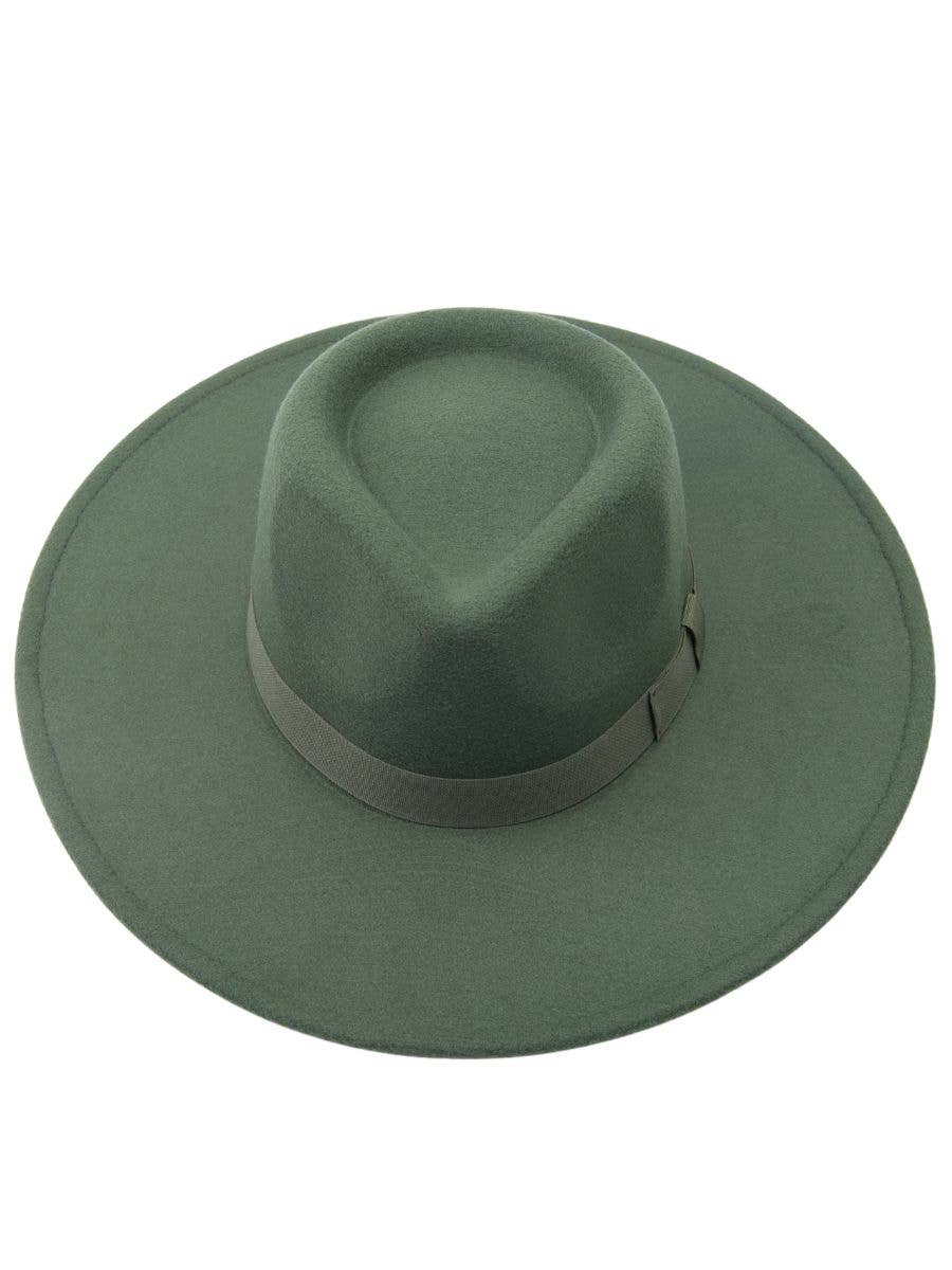 Lucca Couture - Wholesale Fedora - Women's - Western vegan felt rancher fedora hat in PINE2