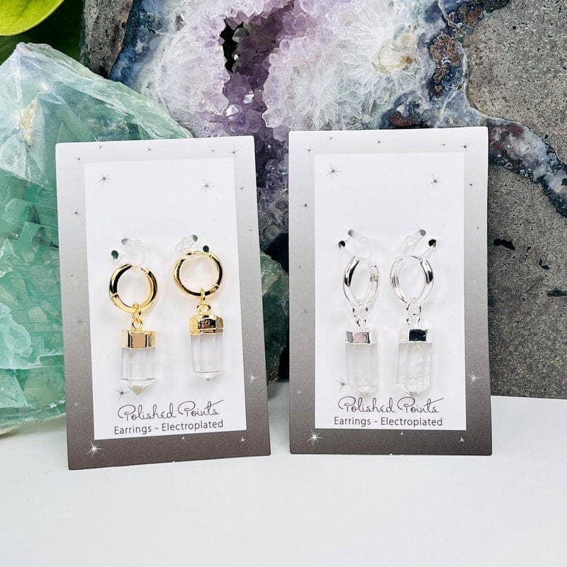 Rock Paradise - Wholesale Dangle Earrings - Crystal Point Earrings Assorted Stones1