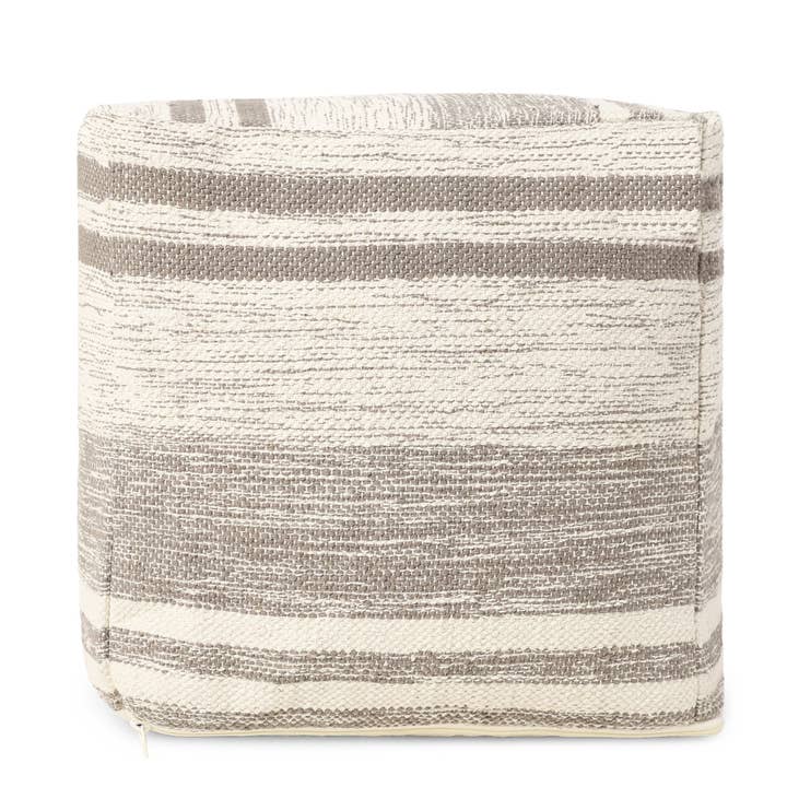 REDEARTH - Wholesale Pouf - REDEARTH · Tufted Pouf Ottoman with Filler Textured Storage Cube Bean Bag Pouffe Footrest for Living Room, Bedroom, Nursery, Kidsroom; 100% Cotton (17.5"X17.5"X17.5", Melange Delight Taupe)