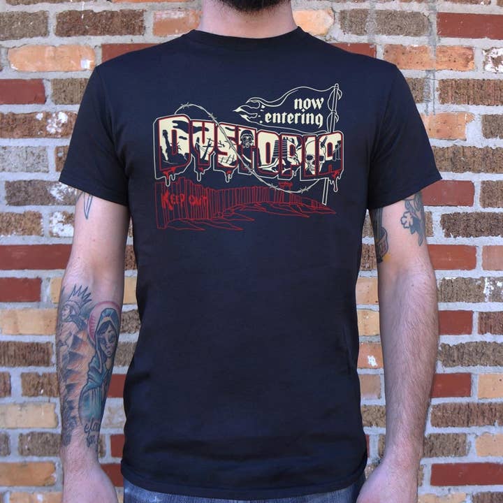 Black Dystopia Men's T-Shirt for wholesale on Faire