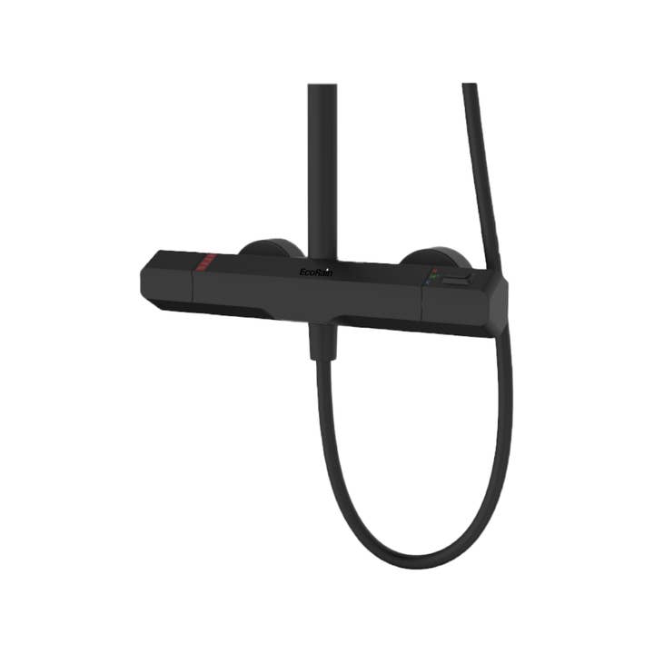 EcoRain - Wholesale Shower Head - Rain Shower Set Cas - Black1