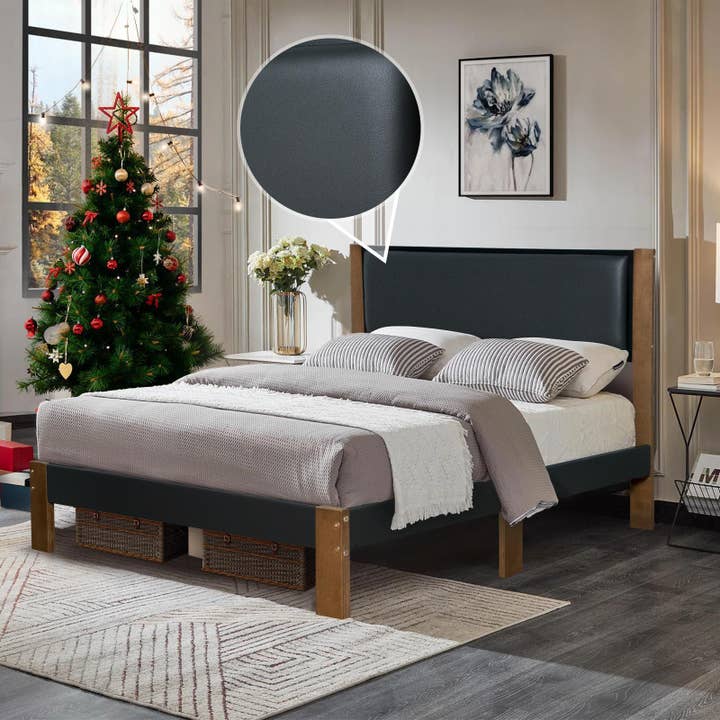OUVR - Wholesale Bedroom Furniture - Queen Bed Frame, Platform Bed Frame with Headboard, Bed Fram6