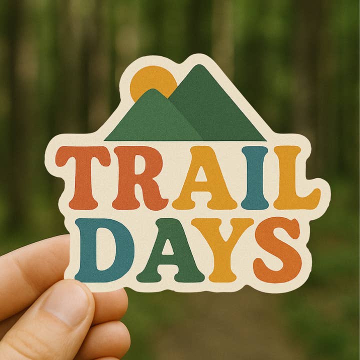 Trail Days Mountains Sticker for wholesale by Nahamsha Gifts