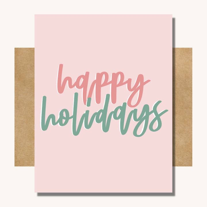 Carte Joyeuses Fêtes -- Carte de vœux simple pour la vente par Kelly Scott Design Co