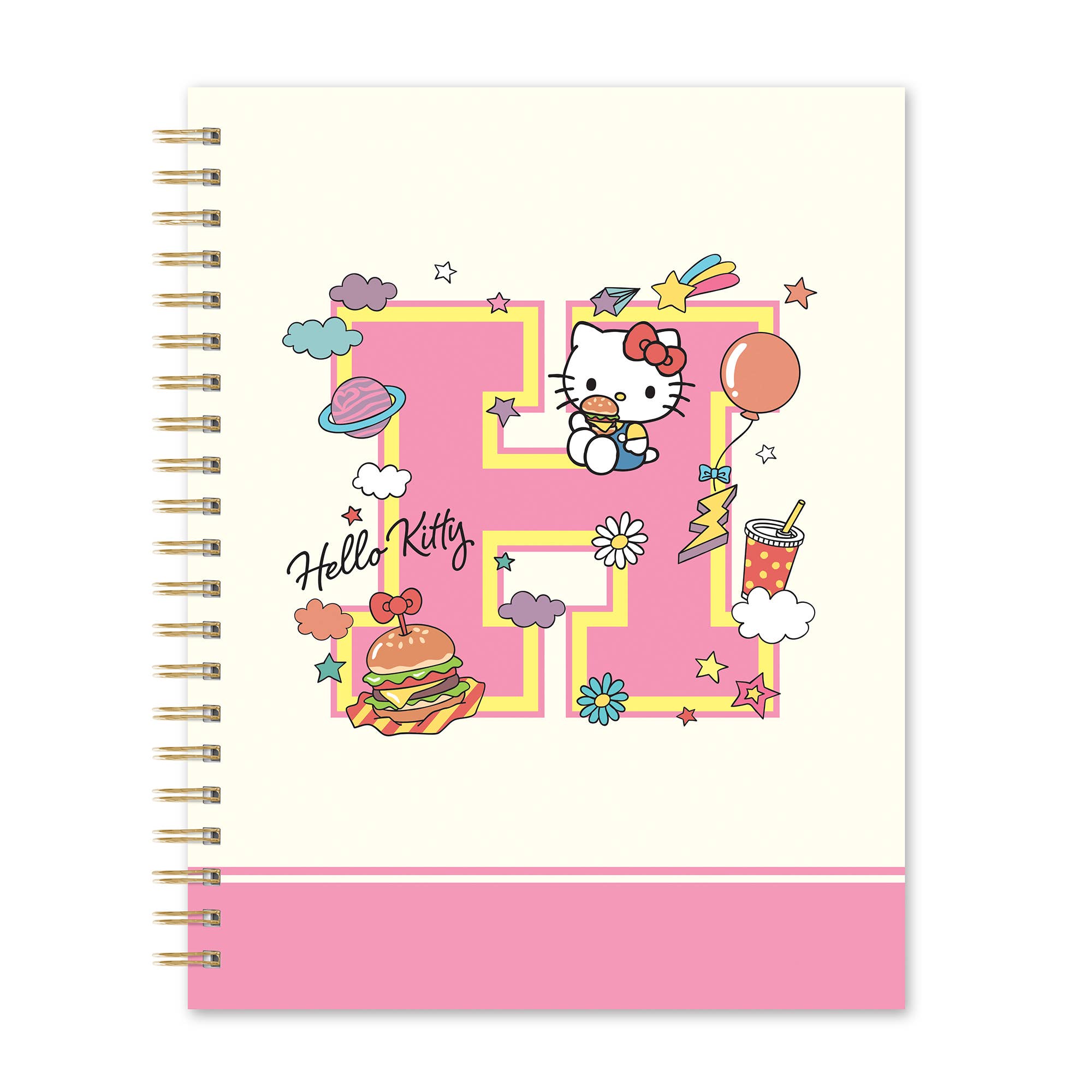 Studio Oh! - Wholesale Notebook - Hello Kitty College Letters Extra Large Spiral Notebook1