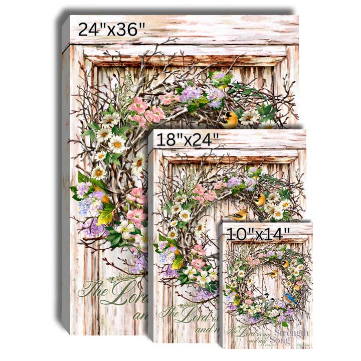 Glow Decor - Vendita all'ingrosso Stampa artistica - Decorazione da parete su tela con ghirlanda primaverile3