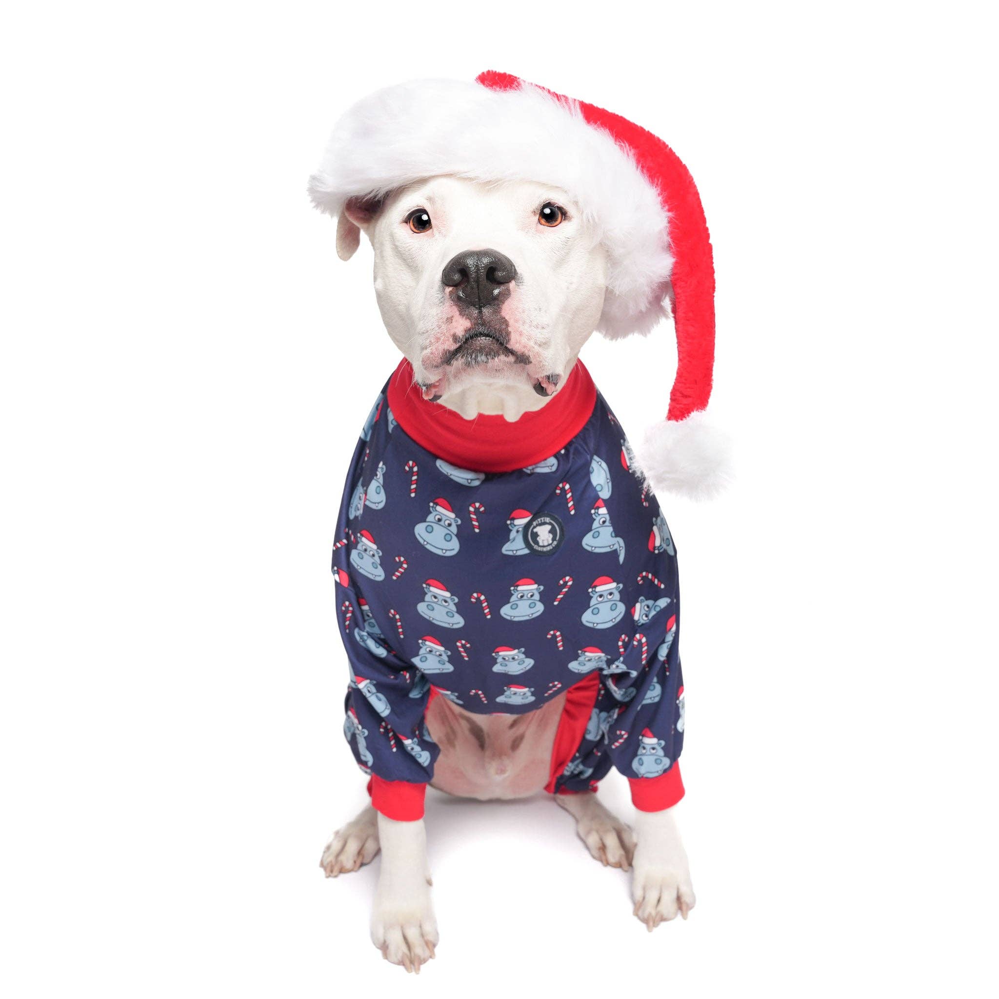 Pittie Clothing Co. - Wholesale Pet Pajamas - Dog - *PRE-ORDER* Holly Jolly Hippos Pit bull Pajamas0