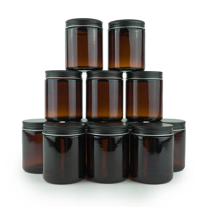 Nature Packaged - Wholesale Jar - Glass Amber 8 Oz Jar0