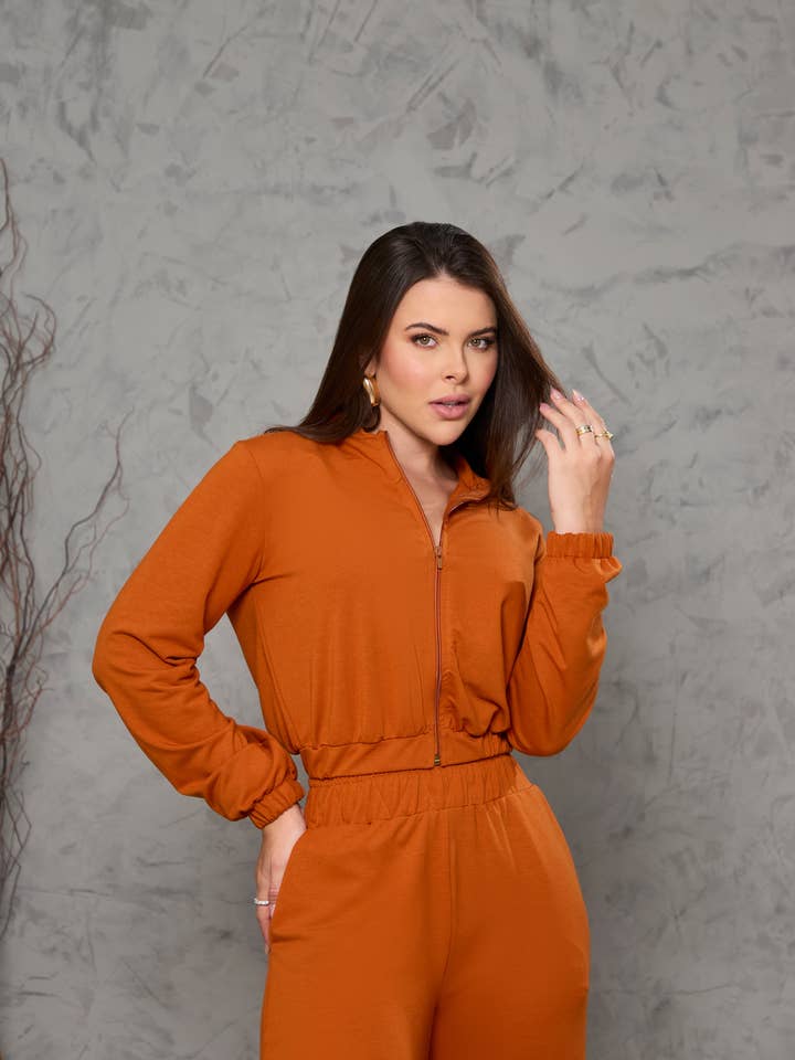 MARA - Wholesale Top & Pant Set (NOT Loungewear) - Women's - TURTLENECK BLOUSE SET WITH ZIPPER4