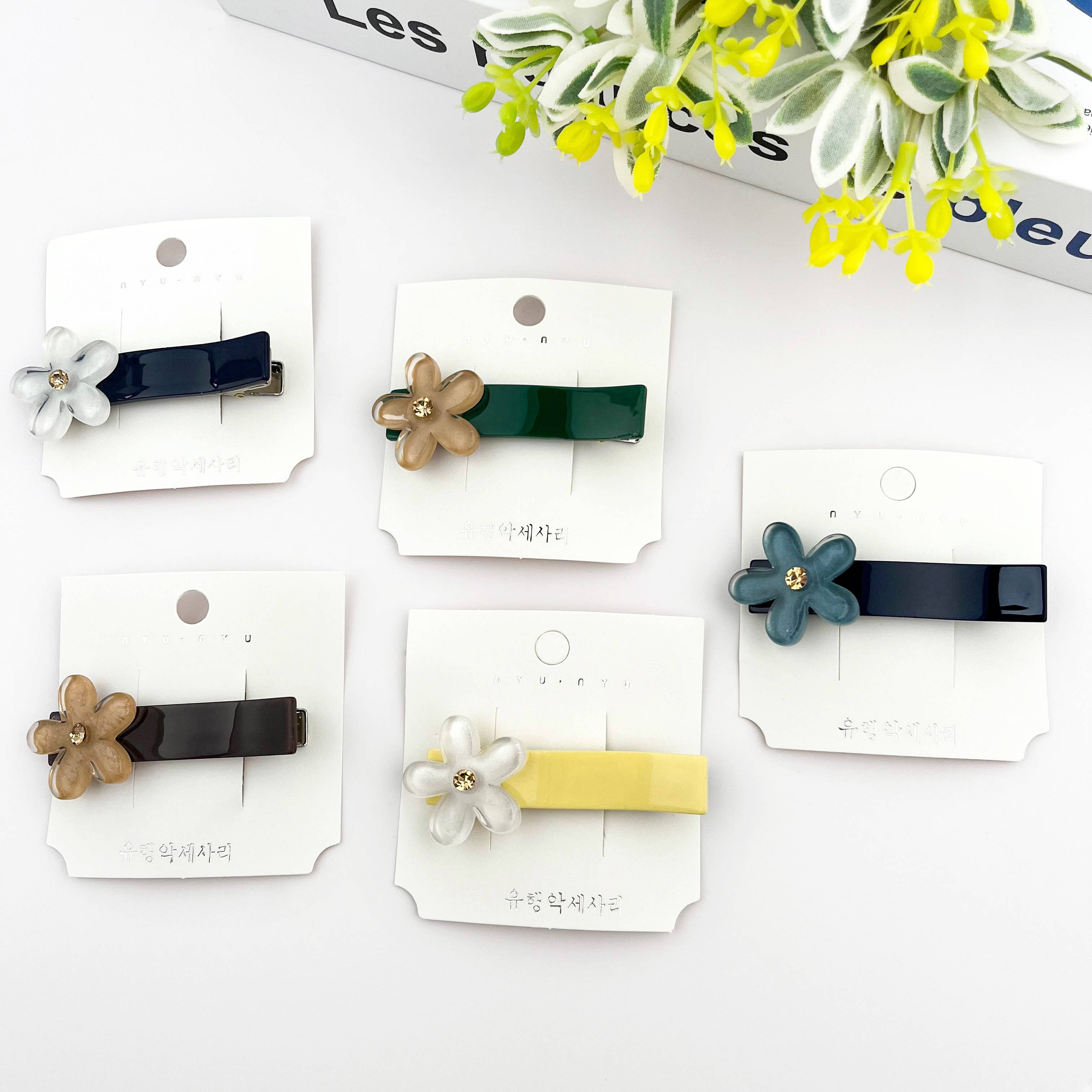 TheDivaSoap – wholesale Hårklämma - Dam – Klar acetat blomma hårklämma, Delikat blomstersidoklämma6