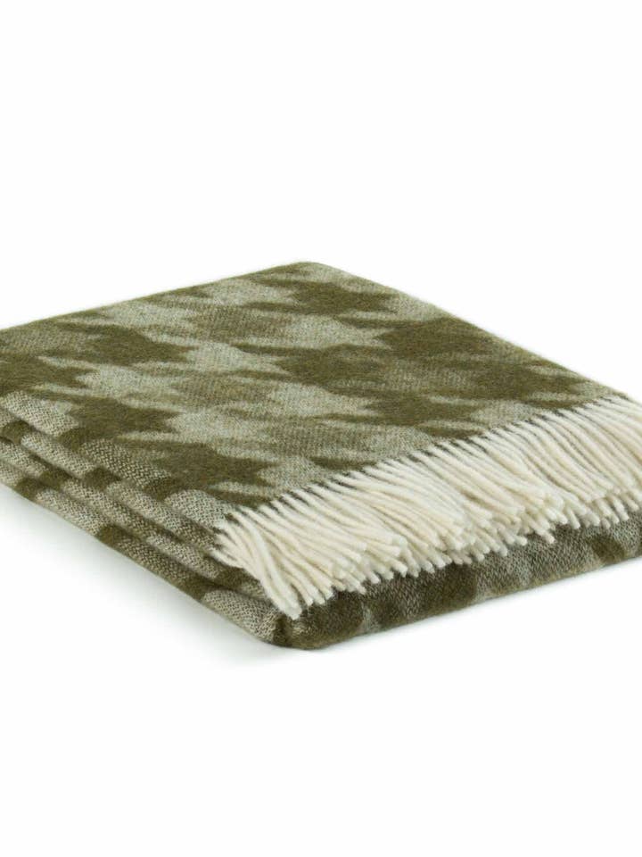 Wollpläd LUCCA grön för wholesale av MoST