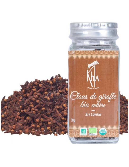 Khla - L'épicerie du Mékong - Wholesale Dried Spice - Cloves - Organic - Whole - 30g - Jar4