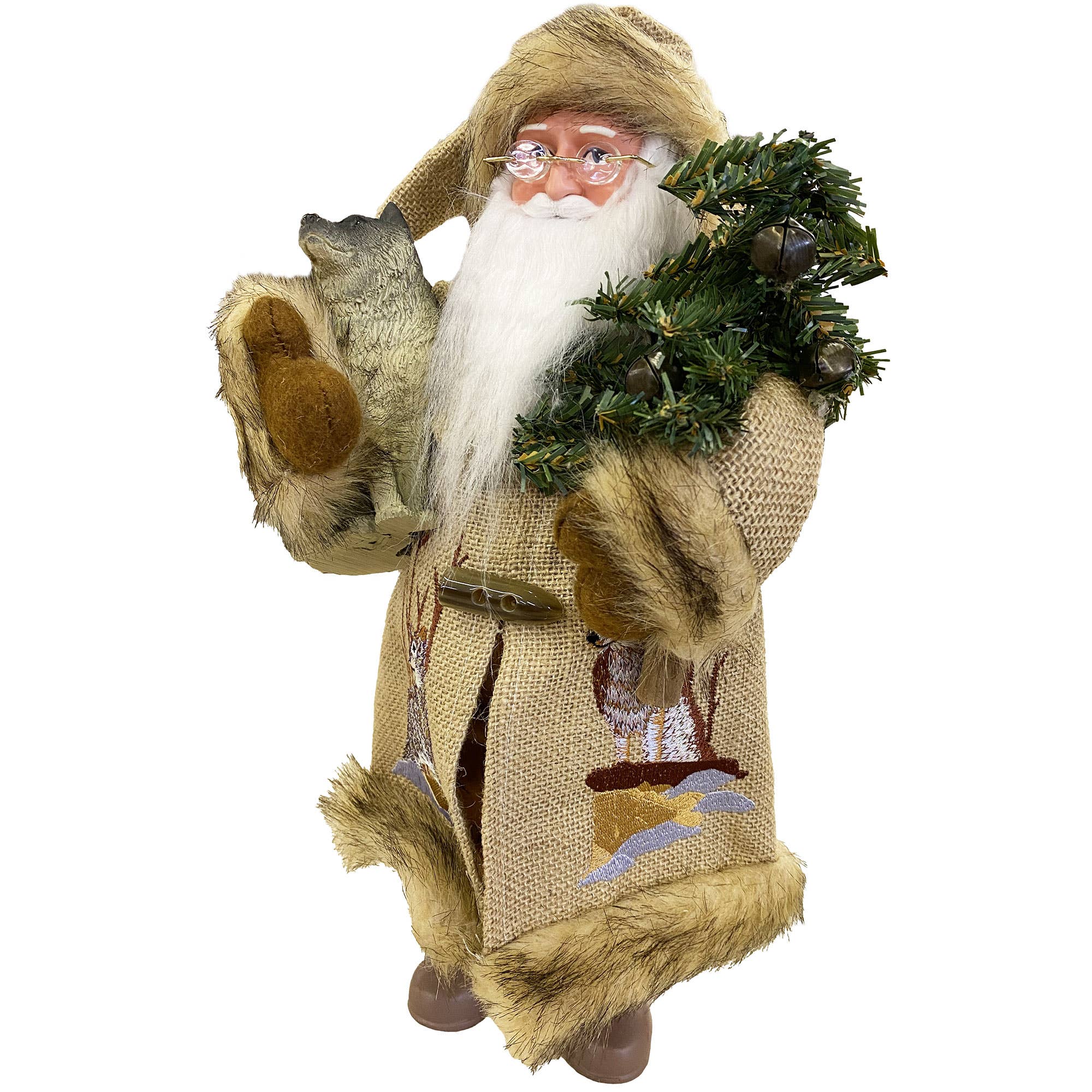 Santa’s Workshop Inc. - Vente Décoration de Noël - 15" L'Appel du Loup Claus1