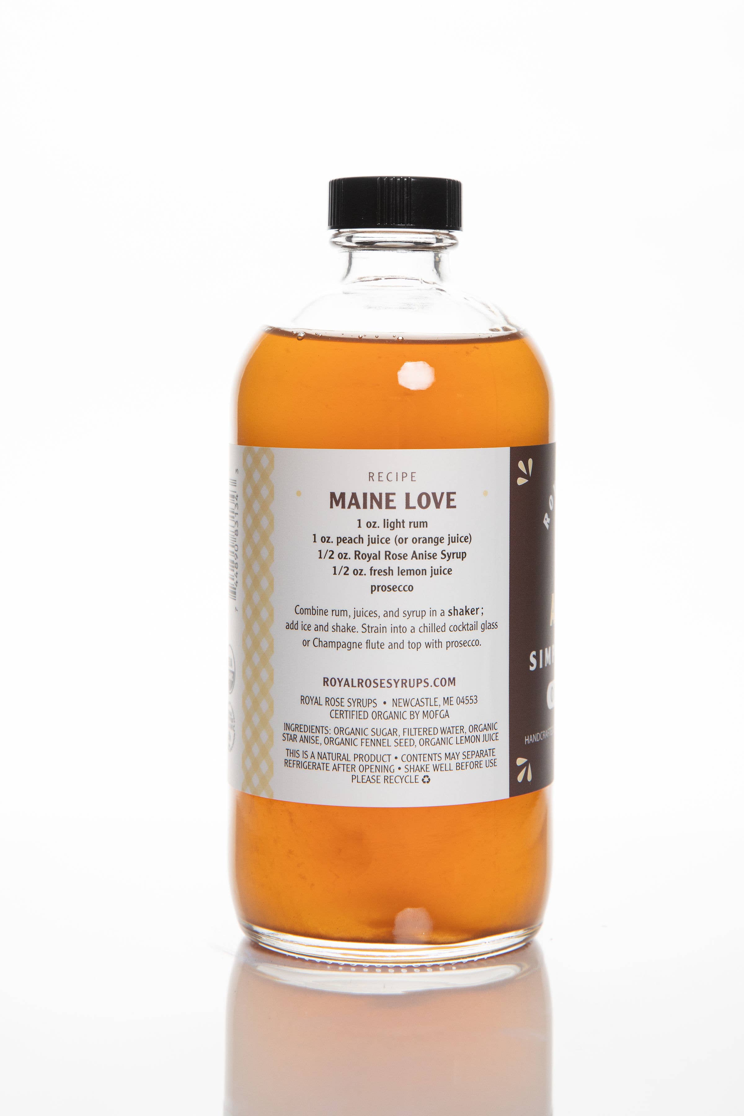 Royal Rose Syrups - Wholesale Cocktail Mix/Syrup - Anise Organic Simple Syrup7