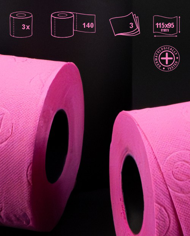 Renova - Wholesale Toilet Paper - Toilet Paper Renova Tubo Gold Fucsia 3 Rolls4