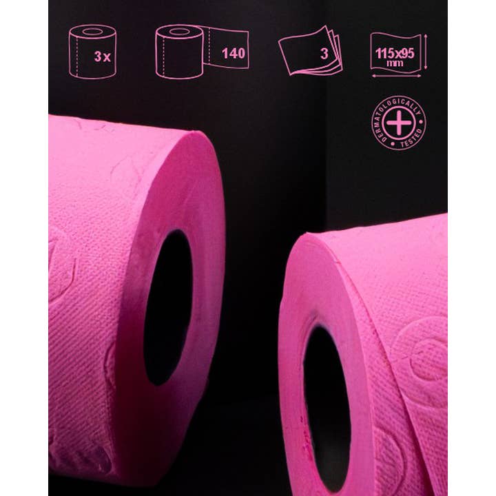 Renova - Wholesale Toilet paper - Toilet Paper Renova Tubo Gold Fucsia 3 Rolls4
