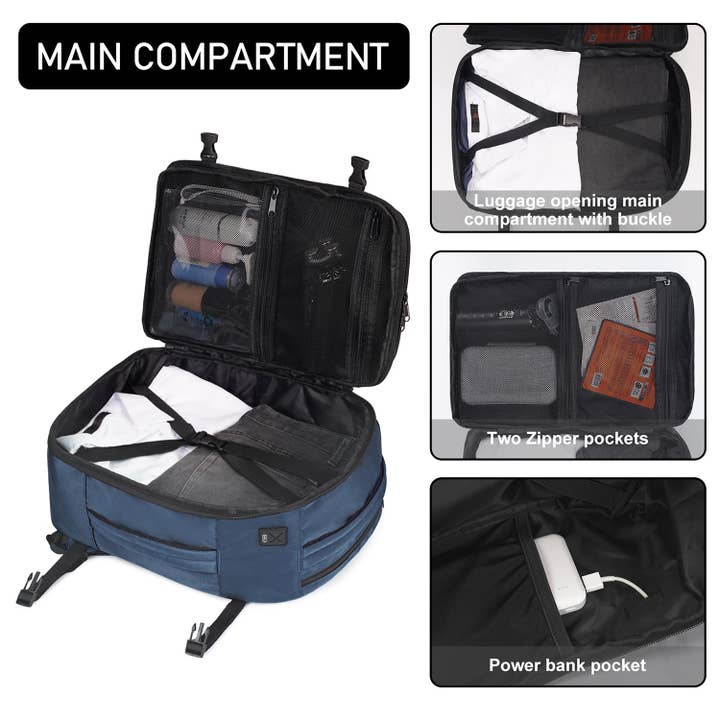 wandf - Wholesale Backpack - Unisex - Personal Item Bag Carry On Backpack with Charging Port13